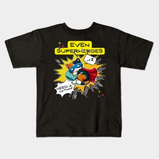 Even Superheros need a Catnap Kids T-Shirt